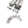 50-Piece T-Nuts Sliding Nuts T-Nut Hammer Head Nut for Aluminium