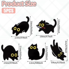 Naughty Cat Enamel Brooch Funny Cartoon Animal Pin Cute Alloy Lapel Pins Cat Decoration Badge Clip for Clothes Backpacks Jackets Bags Hat Valentine's Day Gift Party