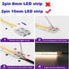 RUNCCI-YUN 12Pack led Light Strips Connectors 10mm 2 Pin Solderless