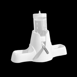 Tiardey Hamster Water Bottle Leak Proof 80ml Water Bottle with Double Bowl Base for Small Animals in Cages or Habitats