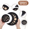 GLOBLELAND Crescent Moon Tray Crystal Holder Set for Stones Display