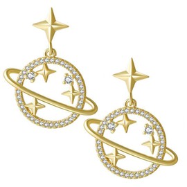 FOMIYES Shape Dangle Earrings for Women Hollow Design Fashion Jewelry Lightweight Drop Earrings for Parties Weddings and Daily Wear