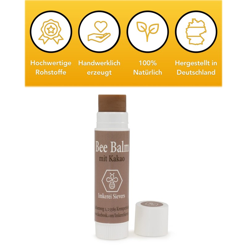 NORDBEENCHEN Bee Balm Lip Balm with Cocoa 5 g -