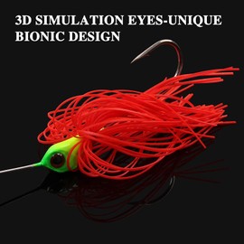 OROOTL Spinner Fishing Lure Lure Kit - Hard Metal Spinner Lures Multicolour Jig Hook Buzzbait Swimbaits for Pike Bass Trout Salmon Freshwater Saltwater