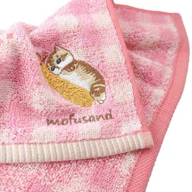 Marushin 0835003800 Mini Towel, Hand Towel, Handkerchief, Mofusand Ashia-Toei Nyan, 100% Cotton, Antibacterial, Odor Resistant, Present, Gift, Birthday