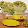 Certified International Lemon Zest 2 pc Melamine Platter Serving Set,