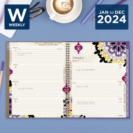 Cambridge 2024 Weekly & Monthly Planner, 8-1/2" x 11", Large, Vienna (122-905-24)