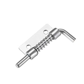 sourcing map 5 Pcs Carbon Steel Lock Bolt Spring Loaded Pin Latch 56mm Long (Right)