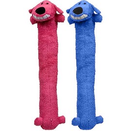 Multipet Loofa Dog 18" Plush Dog Toy, Colors May Vary 1 ea ( Pack of 2)