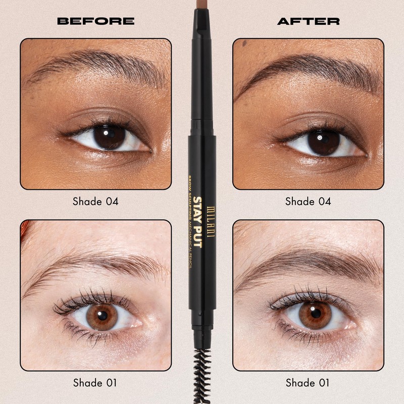 Milani Stay Put Brow Sculpting Mechanical Pencil - Medium Brown