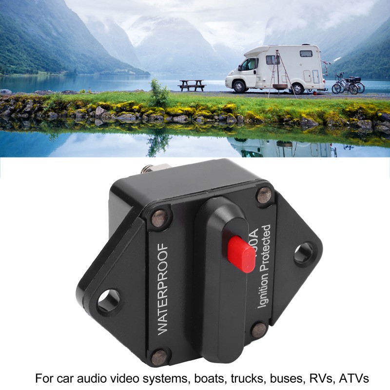 DC 32V Circuit Breaker with Switch Manual Reset Waterproof for