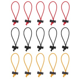 Foto&Tech Multipurpose Extra Thick Elastic Cable Tie and Organizer, Adjustable Cable Strap Toggle Tie, Reusable Tangle Tamer, Cable Management for Cord and Cable (16CM, 5X BK+5X OR+5X Red)