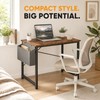 Computer Desk with Storage Bag, Metal Frame Study Table