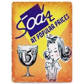 Soda Fountain Metal Sign soft drink great gift diner display Vintage style 180