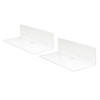 2Pcs Clear Floating Shelf Acrylic Fine Surface Delicate Modern Transparent