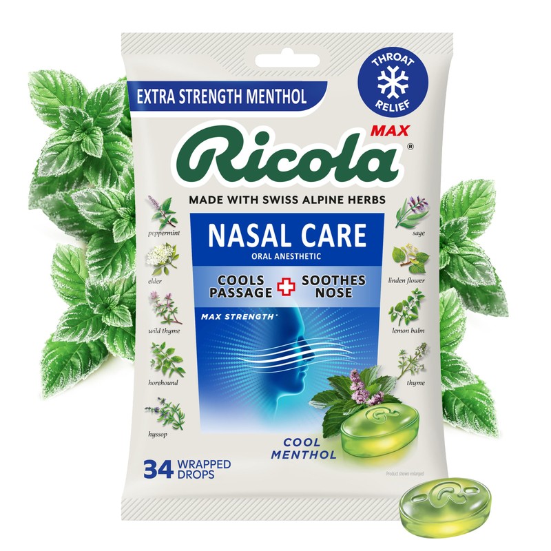 Ricola Max Cool Menthol Nasal Care Large Bag | Cough