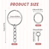 100 Pcs 25mm Keychain Rings and Keyring Chains & 100