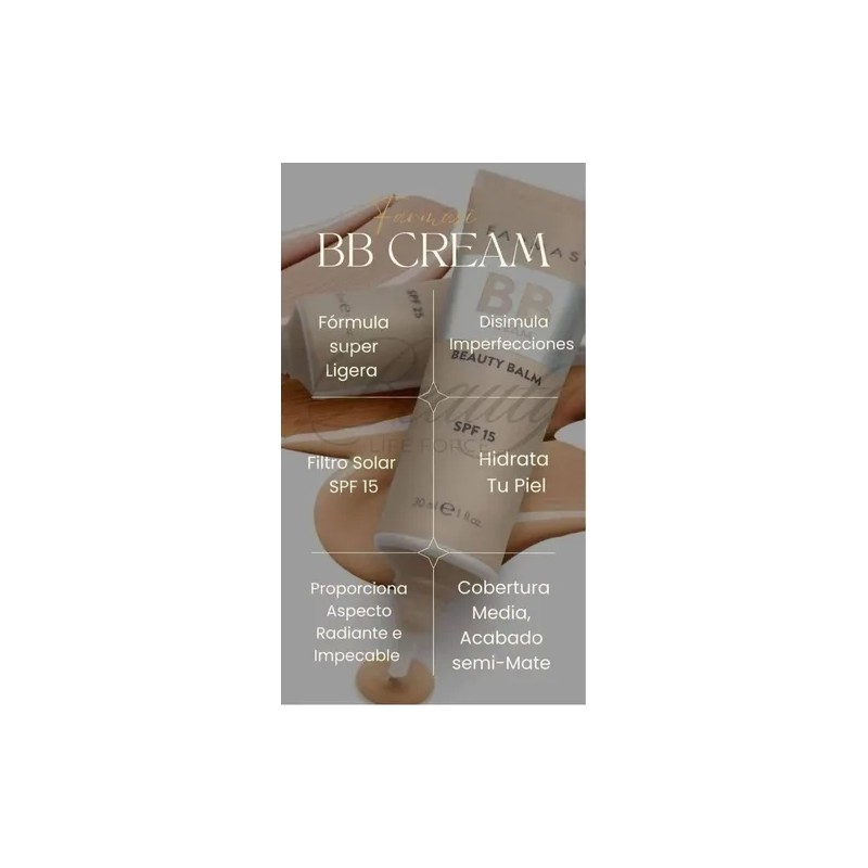 Bb Cream Beauty Balm Efect Spf 15 Farmasi / Tono