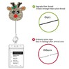 3 Pack Christmas Badge Reel Retractable, Nurse ID Name Card