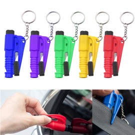 HIAHXC 5 Pcs Car Window Breaker, 3-In-1 Seat Belt Cutter and Window Breaker Keychain for Car Escape Tool Car Gadgets