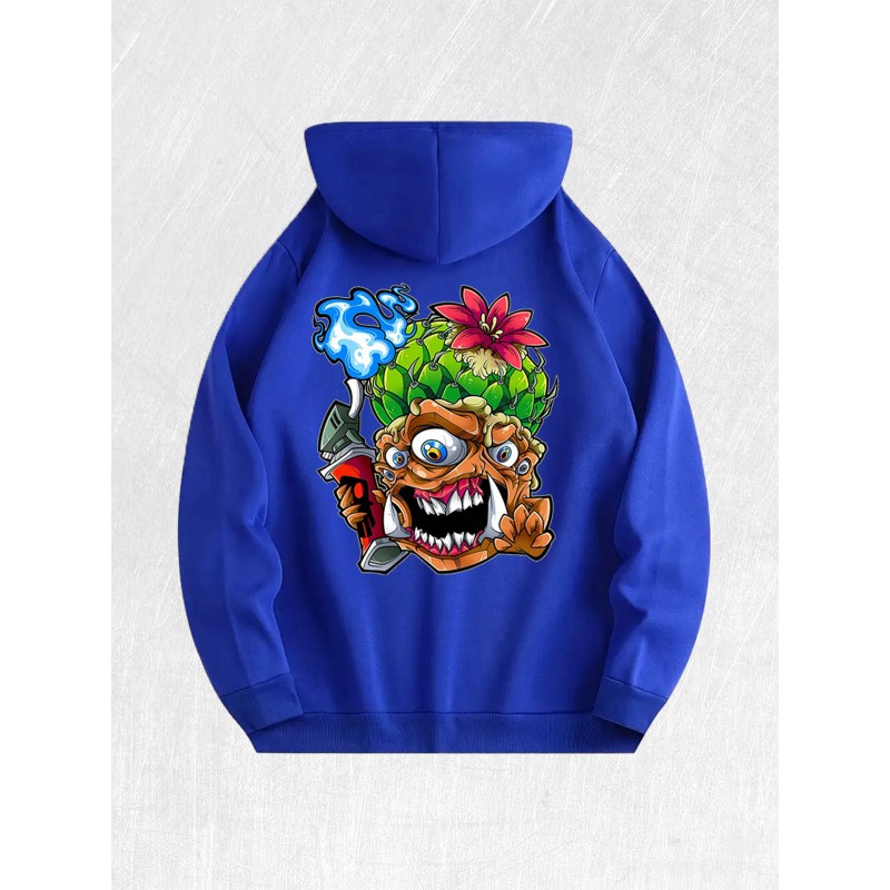 Trippy Cactus Graphic Hoodie 100% Cotton US Warehouse 7 ColorsColor: