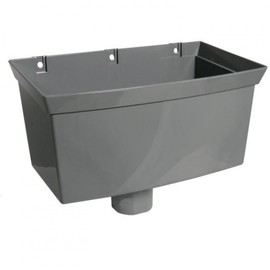 FLOPLAST 68mm Round Universal Gutter Hopper- Grey