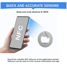 YAVIS 20 Pack NFC Tags, Blank 25 mm White NFC Card, 13.56 MHz RFID IC, NTAG215 504 Byte Stickers, Suitable for All NFC Enabled Phones and Devices