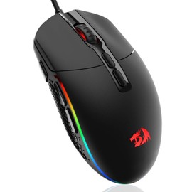 Redragon M719 Invader ratón óptico para Juegos con Cable, 7 Botones programables, retroiluminación RGB, 10.000 dpi, ratón ergonómico para PC para Juegos con botón de Fuego