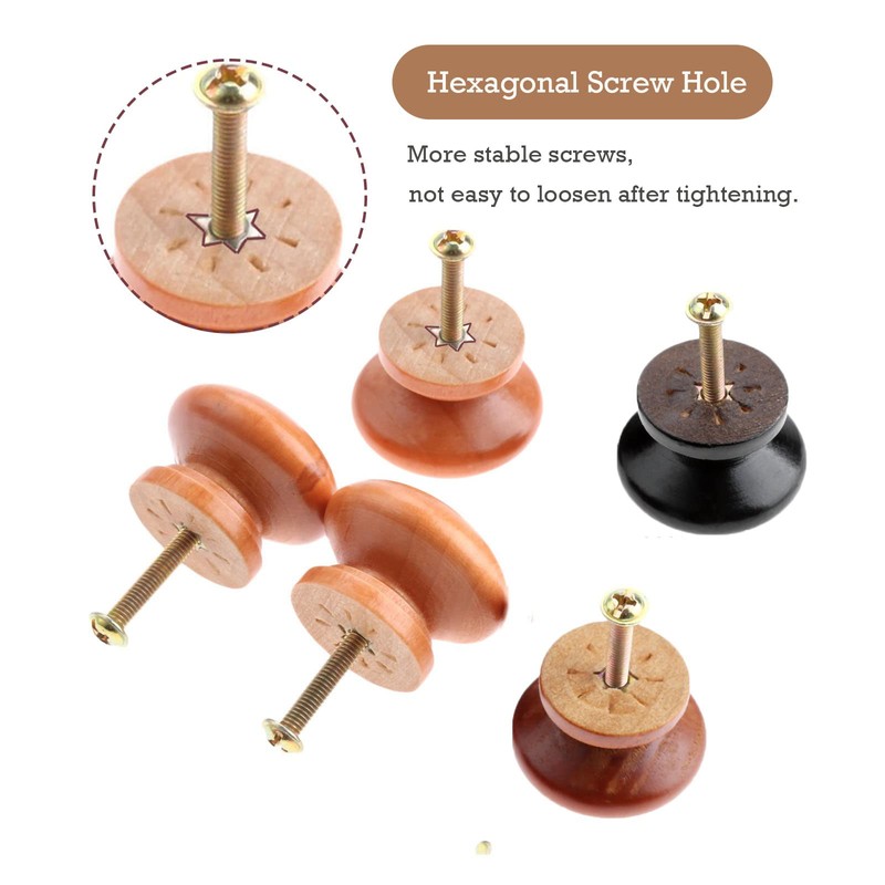 5個 セット木製 取っ手 つまみ ノブ ナチュラル ウッド たんす 引き出し 家具