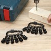 Upgrade 12 Pcs Bit Holder Keychain with 2 Black Carabiner,