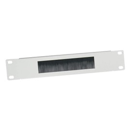 HMF 63389-07 Cable Grommet with Brush Insert for Server Cabinet, 10 Inch, Light Grey