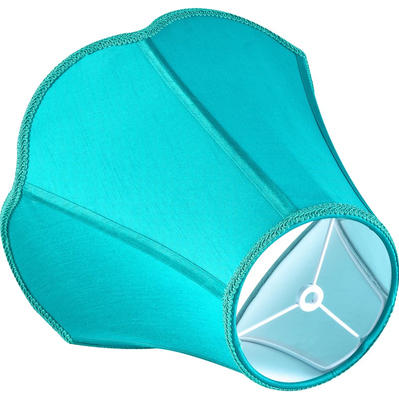 GO&SO Scalloped Lamp Shade Teal Lamp Shade -Bell Lampshades 6x13x10.6"(Spider)