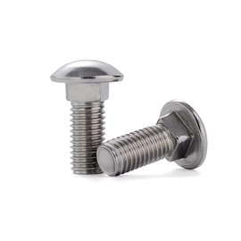 SYDARSYN Carriage Bolts Full Thread Round-Head Screws with Square Neck Stainless Steel Round Head Screws M5 x 10 mm (Pack of 40)