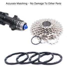 VANICE Bicycle Grooved Hub Washer Flywheel Cassette Spacer Freehub Gasket for MTB Road Bike 7/8/9/10/11S, Various Size Options of 1/1.5/2/1.85/2.18/2.35mm