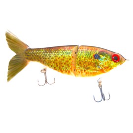 7" Pedigree Glider Glide Bait Swimbait Musky Striper Bass Fishing Lure Big Multi Jointed Shad Trout Slow Sinking (7" Pedigree Glider - REDEAR Perch)
