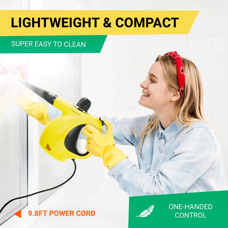 Comforday Multi-Purpose Steam Cleaner with 9-Piece Accessories, Perfect for Stain