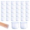 GZhaizhuan Pack of 32 Chair Leg Caps, 25 mm Transparent
