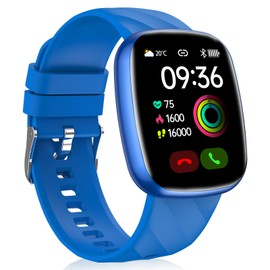 CATGIFF Children's Smartwatch, 1.75 Inch Fitness Watch Pedometer, IP68 Waterproof, 100+ Sports Modes, SpO2, Sleep Monitor, Alarm Clock, Fitness Tracker with/without App for Girls, Boys, Teens, 10-18