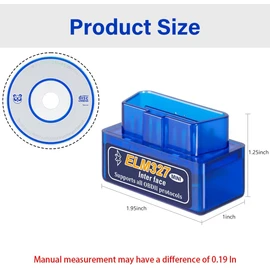 Slzhds Diagnóstico del Coches Bluetooth Herramientas Coche Escáner Automotriz OBD2 ELM327 v2.1 Bluetooth Interfaz USB para Windows y Android Revisa El Motor de tu Auto Problemas en Chasis Temperatura