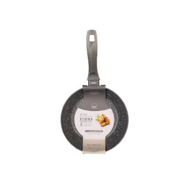 H&H Stone Grey Aluminium Wok with Rivestimento Antiaderente Stone 20 cm Induction