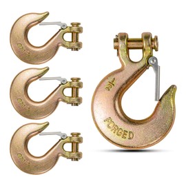 AYAYGD 4Pack 1/2Inch Clevis Slip Hook with Safety Latch - Heavy Duty Grade 70 Steel for Trailer Chains, Winch, Tow, and Chain Hooks, 48,000 Lbs. Capacity