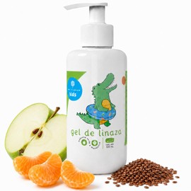 Mil Flores Kids — Gel de Linaza para Peinado 120 ml | MANZANA VERDE y MANDARINA | Experiencia de Aromaterapia Única | Con Ingredientes y Esencias 100% Naturales
