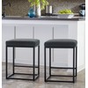 MAISON ARTS White Counter Height 24" Bar Stool for Kitchen
