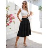 Berydress Black Skirts for Women Midi Length 2025 High Waisted