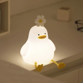 EJEAS Flower Duck Night Light Lamp Rechargeable Cute Touch Lamp for Bedrooms Gifts