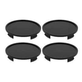 Partuto 4 Pcs 76.3mm 3.00" OD - Universal Car Wheel Hub Center Caps - Car SUV Trucks Auto Hub Covers Scratch Resistant Rustproof - Durable Plastic Matte Black