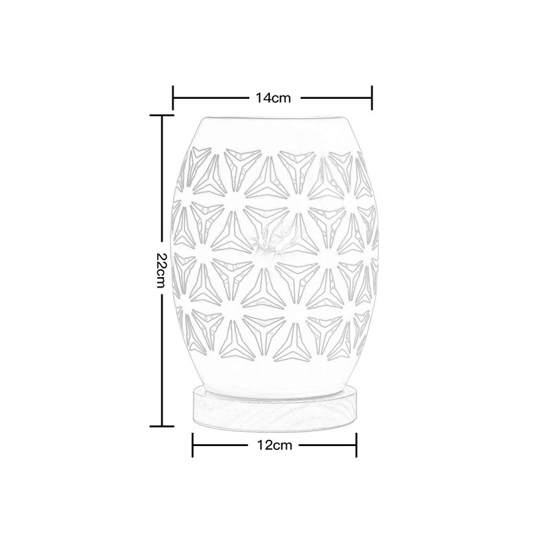 OuXean Unique beautiful white metal hollow design E27 60W table