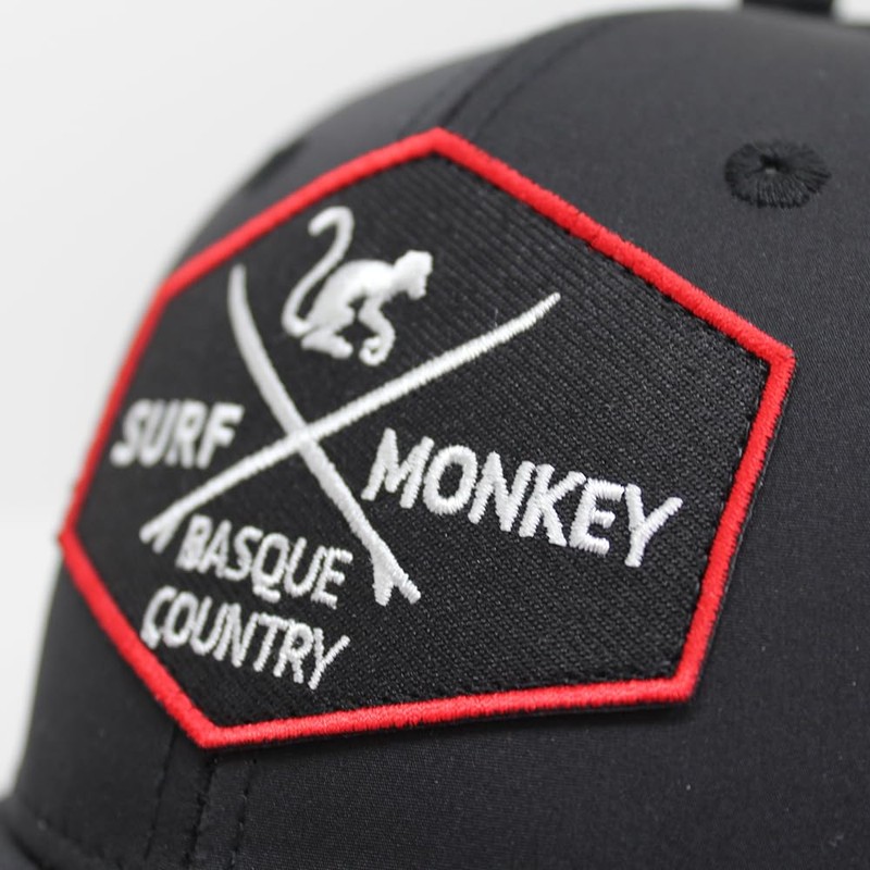 Surf Monkey Sports Hat, One Size, Sweatband, Black, One Size