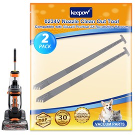KEEPOW Replacement Carpet Cleaner Part Nozzle Cleaning Tool Compatible with Bissell ProHeat 2X Revolution Parts Series Models 1548, 1550, 1551, 15482, 15483, Parts# 1606433/160-6433, 2 Pack