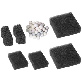 PYPABL Replacement Aquarium Filter Media for HP-138, 2Pcs Biochemical Cotton, 2Pcs Activated Carbon Cotton, 1 Pack Ceramic Balls